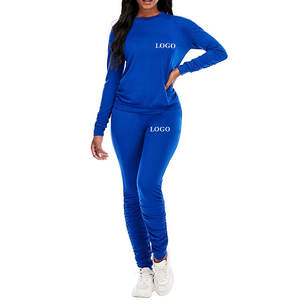 Chándal de lana personalizado de alta calidad para mujer, chándal deportivo de lujo de talla grande, conjuntos de dos piezas para mujer - Product Image 2