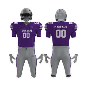 ชุดยูนิฟอร์มอเมริกันฟุตบอลแบบกำหนดเองสำหรับ OEM ขายส่ง ไซส์ใหญ่ แขนสั้น เสื้อซ้อมทีมสีพื้นคุณภาพดี ปี 2026 - Product Image 4