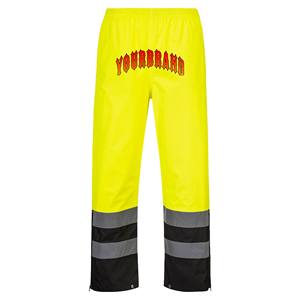 Venta al por mayor 100% pantalones de seguridad de poliéster para hombre 2 Tune tela resistente alta visibilidad ropa de trabajo pantalón de seguridad reflectante para hombre - Product Image 3