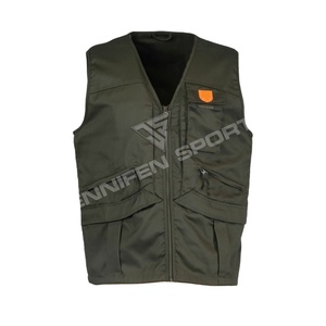 เสื้อกั๊กผ้าแคนวาสคอตตอน 100% ไซส์ใหญ่ ขายส่ง รับทำโลโก้ เสื้อกั๊กแขนกุดสำหรับกิจกรรมกลางแจ้ง เสื้อกั๊กสำหรับล่าสัตว์ เสื้อกั๊กทำงานสำหรับผู้ชาย - Product Image 1