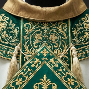 Vestimenta Litúrgica de Lujo para Iglesia Ortodoxa, Bordada a Mano con Hilos Metálicos de Oro, Túnica para Clérigos, Casulla para Sacerdotes - Product Image 4