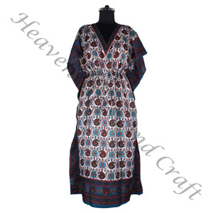 KFL006 Moda sin mangas Pure Silk Long Kaftan Plus Size Ropa de dormir para mujer - Product Image 6