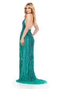 Vestido de noche Antiestático de gasa acampanado sin mangas con cuello en V y cuentas hecho a mano para mujer 2025, ropa antideslizante de fábrica para fiestas - Product Image 2