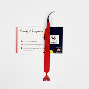 Pinzas de pestañas en forma de corazón de Color personalizado Aislamiento sostenible Grado curvo personalizado Herramienta de extensión de pestañas Nueva belleza - Product Image 2