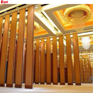 Egoodモダン背の高い部屋仕切り一時的な移動可能な壁折りたたみ式木製防音ルーム仕切り - Product Image 3