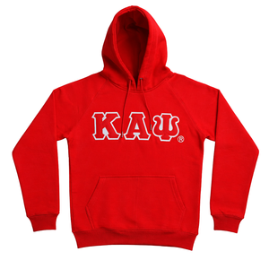 Sudadera con Capucha Roja Premium de Kappa Alpha Psi, Letras Griegas de Chenilla, Clásica, de Fraternidad Nupe, de Felpa - Product Image 3