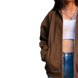 Manches longues sweat à capuche pour femme sweat grande taille OEM Service Design personnalisé fermeture éclair nouveau Style de mode sweat pour les femmes - Product Image 2