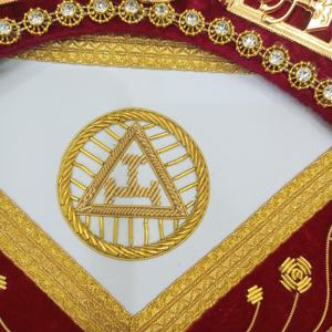 Insignes maçonniques, tablier de grand prêtre royal de l'arche royale avec collier et bijoux rouge-HSE - Product Image 4