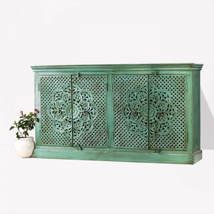 Aparador verde tallado - Product Image 2