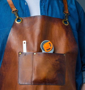 OEM ODM Accepted Professional <b>Makeup</b> Artist Empty PU Leather <b>Makeup</b> Brush Belt Aprons Waist Bag leather apron - Product Image 2