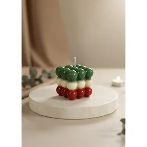 Colorful Handmade Bubble Candles for Halloween Christmas Decorative Soy Wax with Custom Scent <b>Paraffin</b> Material for Holiday Use - Product Image 1