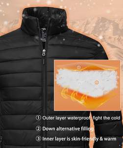 Veste en duvet matelassée pour hommes, vestes d'hiver légères et compressibles, manteaux d'extérieur imperméables et isolés - Product Image 4