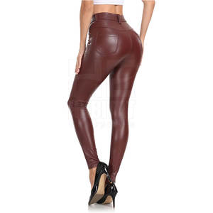 Pantalones de Cuero para Mujer de Alta Calidad con el Último Diseño, Venta al por Mayor, Diseña Tu Propio Logotipo - Product Image 2