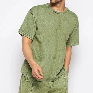 La camiseta de lavado ácido para hombre más vendida 100% algodón Loose Fit Printed Street Wear con Outclass for Look - Product Image 4