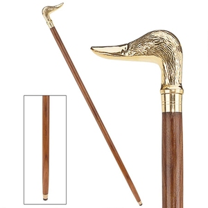 Gold Plated Good Quality Professional Waling <b>Stick</b> <b>Light</b> Wooden Base <b>Stick</b> Eco Friendly Old Man Elderly Walking Cane Usage Item - Product Image 1