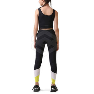 Leggings de entrenamiento de compresión de barriga de estiramiento alto para mujer, sujetador de Yoga Push-Up, conjuntos sólidos de talla grande, equipo de Fitness deportivo - Product Image 4