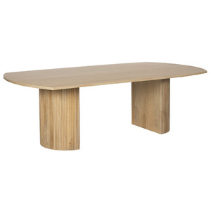 Hiện đại rắn gỗ giữa thế kỷ phong cách gõ xuống bàn ăn với cơ sở gỗ và kết thúc tự nhiên - Product Image 2