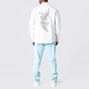 Logotipo personalizado camisa de hombre cuello liso forrado pesado lona bolsillos entrenadores lluvia chaqueta de diseñador chaqueta de trabajo para los niños - Product Image 6