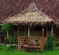 Pérgola y gazebo de bambú columpio Premium hecho a mano, diseño de alta calidad