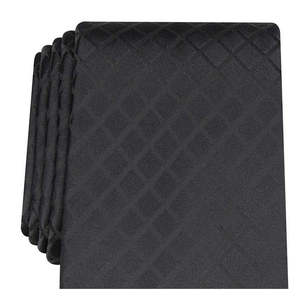 Perry Ellis Men's Alvan Solid <b>Tie</b> Black Size Regular Formal-Casual-Party Style Silk <b>Polyester</b> Custom Logo Gift Boxed Print - Product Image 2