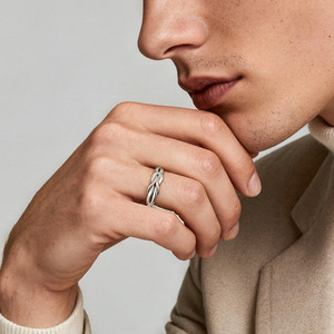 Jeulia Hercules Knot Twist <b>Plain</b> Wedding Band-Fine <b>Ring</b> for Men - Product Image 6