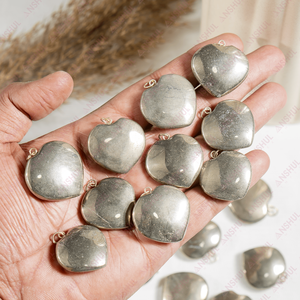 Pendentif Cœur en Pyrite Best-Seller – Cristaux Semi-Précieux de Guérison pour la Méditation, le Quotidien ou les Fêtes – Prix de Gros - Product Image 6