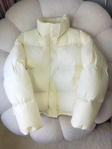 Women's Y2K Winter Warm Puffer Jacket Parka Hood Short Coat Breathable Canvas Outwear Sheep Skin Leather <b>Cotton</b> <b>Padded</b> Outdoor - Product Image 4