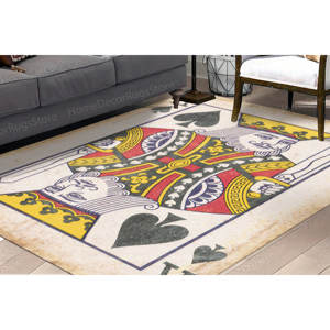 Tapis imprimé à motifs modernes : Tapis King Card, petit, salle de jeux, décoration de salon, tapis fin non tissé - Product Image 2