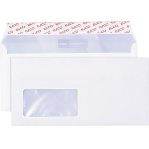 Sobres de Papel DIN Largos ELCO Premium, 229 x 114 mm, 80 g/m², Blanco Brillante, Autoadhesivos, 500 Unidades por Paquete - Product Image 1