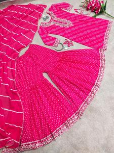 เสื้ออี๊ดพิมพ์ลายดิจิตอล,เสื้อผ้าพื้นเมืองสไตล์ปากีสถานมาพร้อมกับพลาซโซสำหรับผู้หญิงอินเดียช้อปปิ้งออนไลน์ - Product Image 2