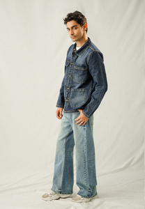 Camisas de Mezclilla para Hombre al por Mayor, Color Sólido, Secado Rápido, 100% Algodón, Estilo Safari Casual con Cuello Alto y Manga Larga para Otoño - Product Image 4