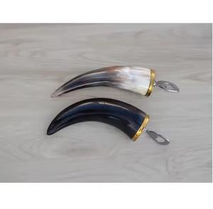 Ouvreur de corne de boeuf antique Ouvre-bouteille en acier inoxydable robuste Poignée en corne de buffle polie à la main pour la maison Cuisine Restaurant - Product Image 2
