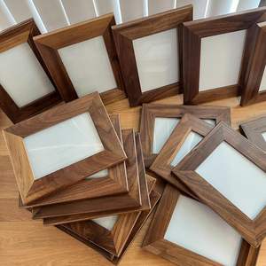 Grand cadre photo en bois pour décoration murale, étagère de présentation, style artistique audacieux, cadeau pour mariage, anniversaire, anniversaire de mariage - Product Image 2