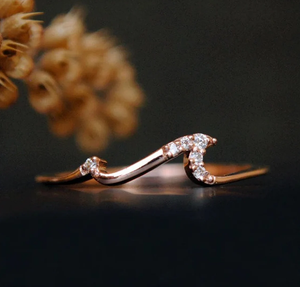 Bague de mariage en diamant cultivé en laboratoire en or 10 carats bijoux en diamant de laboratoire bague de fiançailles ronde cadeau pour son éternité délicate - Product Image 1