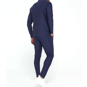 Ropa deportiva transpirable con cremallera completa para hombre con estampado personalizado, chándal de manga larga, conjunto de chándal para correr de algodón 100%, patrón sólido para - Product Image 2