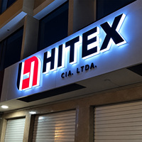 Lettres lumineuses LED personnalisées pour café, lettres en relief 3D en métal et acrylique, logo d'entreprise pour la signalisation murale d'un café