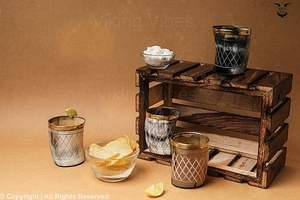 Gobelet à boisson miniature en verre à cornes courtes de haute qualité, fait à la main, avec une base épaisse et durable, pour les fêtes et les rassemblements, au prix le plus bas - Product Image 2