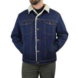 Chaqueta Vaquera Premium para Hombre, para Uso en Exteriores en Invierno, Algodón Estándar, Corte Regular, Resistente al Viento, Transpirable, Diseño Frontal para Mayor Calidez - Product Image 2