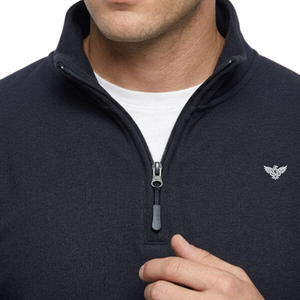 Mens Quarter Zip Sweatshirt <b>Mock</b> <b>Neck</b> Pullover Long Sleeve Fleece Sweatshirt Casual Winter Warm Regular Fit Half Zip <b>Top</b> - Product Image 5
