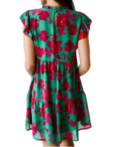 Vestido verde frondoso de noche elegante de calidad exportada adecuado para bodas, cócteles y eventos formales de la India - Product Image 4