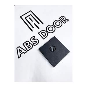 Porte en acier ABSDOOR noire mate durable avec un design moderne et une plaque signalétique pour l'école, l'appartement, l'hôtel et la villa - Product Image 1