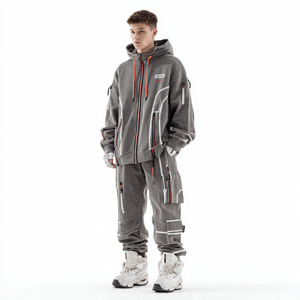 Fashion New style Oversized Hoodie Tracksuit Straight Length <b>Pants</b> Winter <b>Lounge</b> Set | baggy oversize drop zipper pattern - Product Image 6