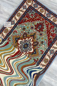 Alfombra de lana persa Vintage de alta calidad, diseño multicolor a mano, tamaño personalizado, lavable para sala de estar - Product Image 6