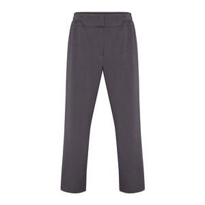 Casual High-<b>Waist</b> Knitted <b>Trousers</b> with <b>Elastic</b> Waistband Straight Loose Fit - Product Image 1