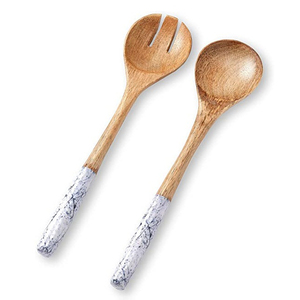 Customizable Bulk <b>Set</b> of Stainless Steel Cutlery Reusable Wooden Handle Bamboo and <b>PC</b> Material for Home Parties and Events - Product Image 2