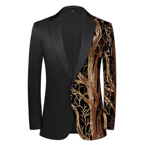 Vente en gros de nouveaux blazer pour hommes à la mode, impression bouffante, coupe ajustée toute l'année, couleurs personnalisables, tailles écologiques, haute - Product Image 1