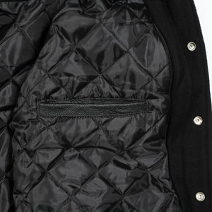 Men Leather Sleeves Wool Body Varsity Winter Jacket Letterman Baseball College <b>University</b> Bomber Varsity Jackets - Product Image 5