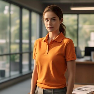 Short Sleeve <b>Polo</b> <b>Shirt</b> <b>Women</b> OEM Button Down Turn Down Collar <b>Polo</b> T <b>Shirt</b> Ladies Windproof 100% Cotton Polyester <b>Polo</b> <b>Shirt</b> - Product Image 6