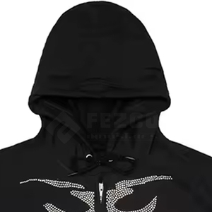 Sweats à capuche pour hommes avec strass High Street Factory Outlet tissu confortable à séchage rapide pour l'hiver - Product Image 3