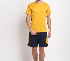 Ensemble T-shirt jaune col en V et short marine pour homme Harry Johnson Production, taille plus, décontracté, sportif, séchage rapide, idéal pour l'été - Product Image 5
